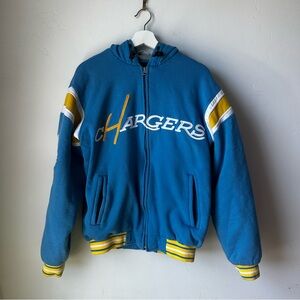 Throwback San Diego Charger Zip Up Hoodie size Medium